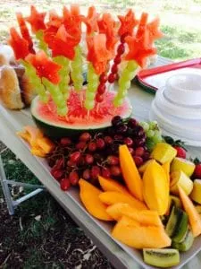 mesa de frutas como montar