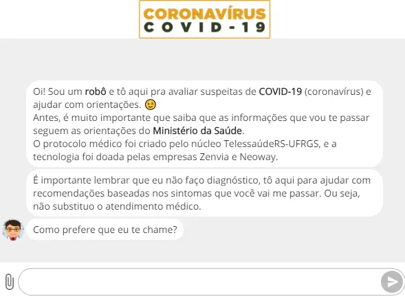 Coronavírus: empresa cria tecnologia para orientar pessoas com sintomas