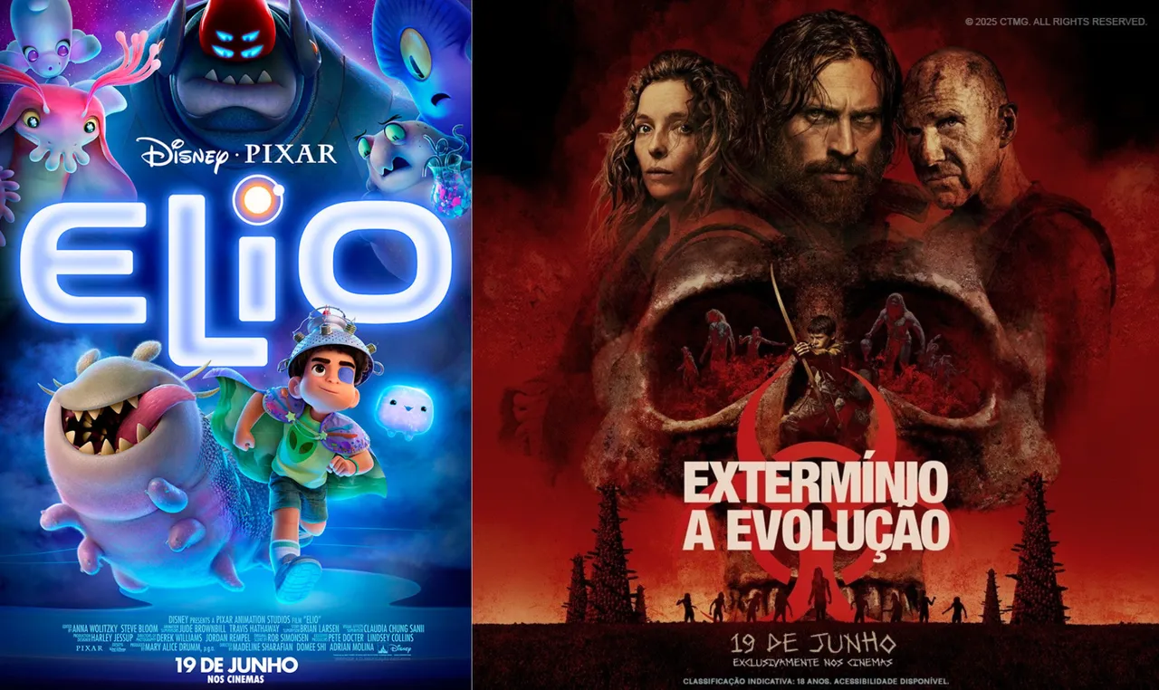 Estreias nos Cinemas em 19/06: Fantasia intergaláctica com "Elio" e tensão apocalíptica em "Extermínio: A Evolução"