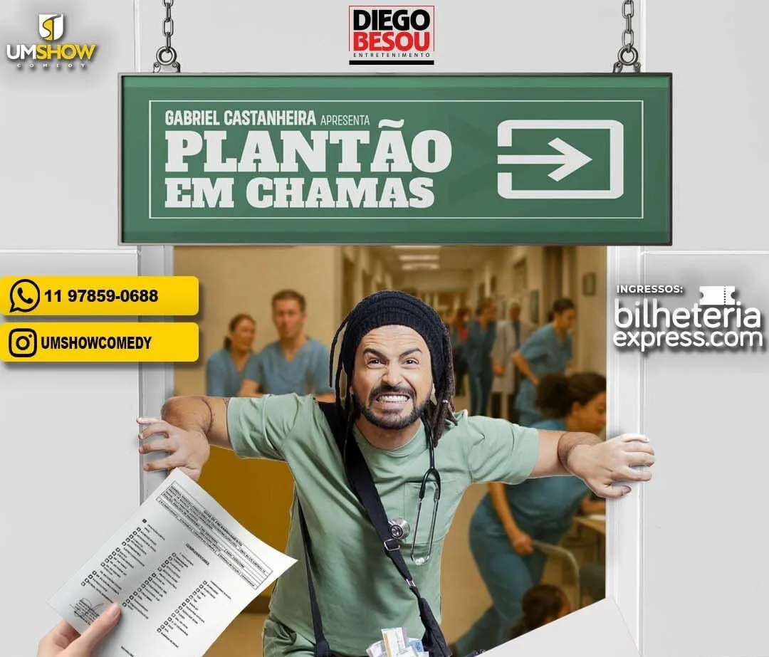 Gabriel Castanheira em Sorocaba: Plantão em Chamas promete uma noite de risadas